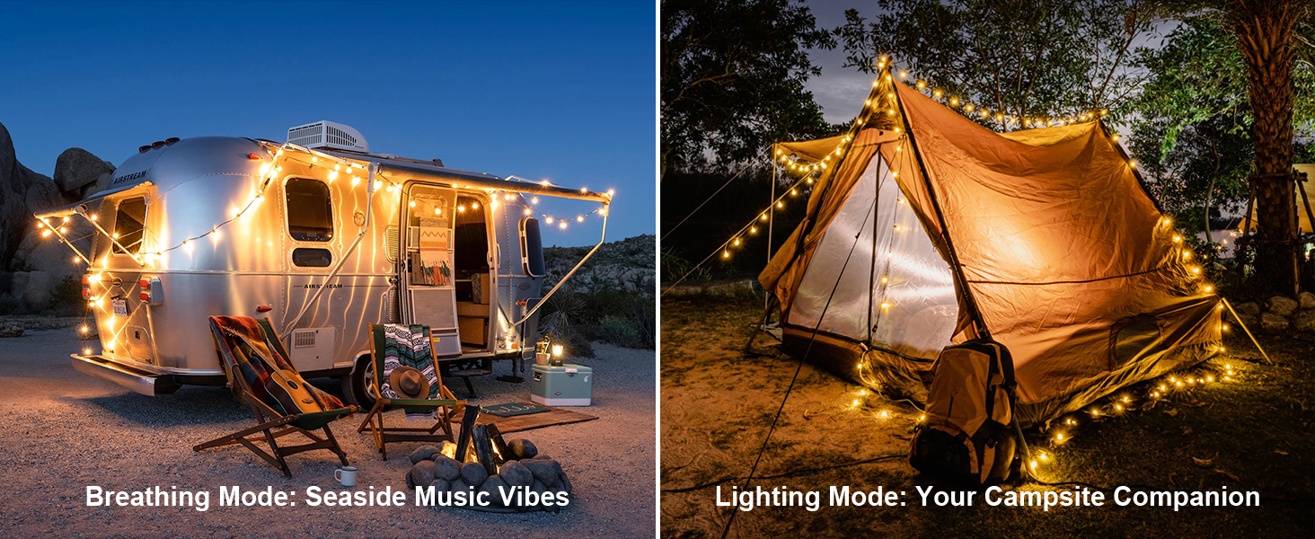 Ланцюжок вогнів GLUROO для вулиці, диммування, 45.7м, водонепроникний, з пульт, 75+2 G40, LED, для саду