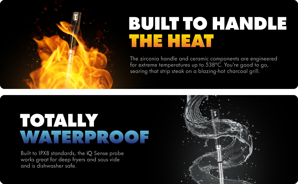 Термометр для м'яса Chef iQ Sense (2025) з Wi-Fi | Бездротовий, 5 сенсорів, до 530°C, для гриля, BBQ, духовки, фритюрниці