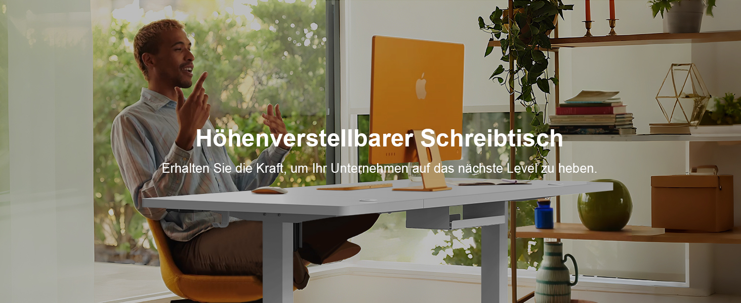 Електричний регульований стіл JUMMICO 160x80 см з підзарядною станцією, білий. Ергономічний стіл для роботи з кабельною організацією