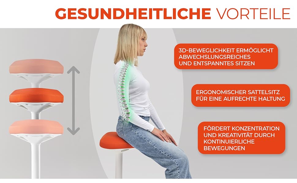 Офісний стілець SMART-Sitzen з ефектом свингу, регульована висота, чорний. Ергономічний стілець для дому та офісу, обертовий, нековзний.