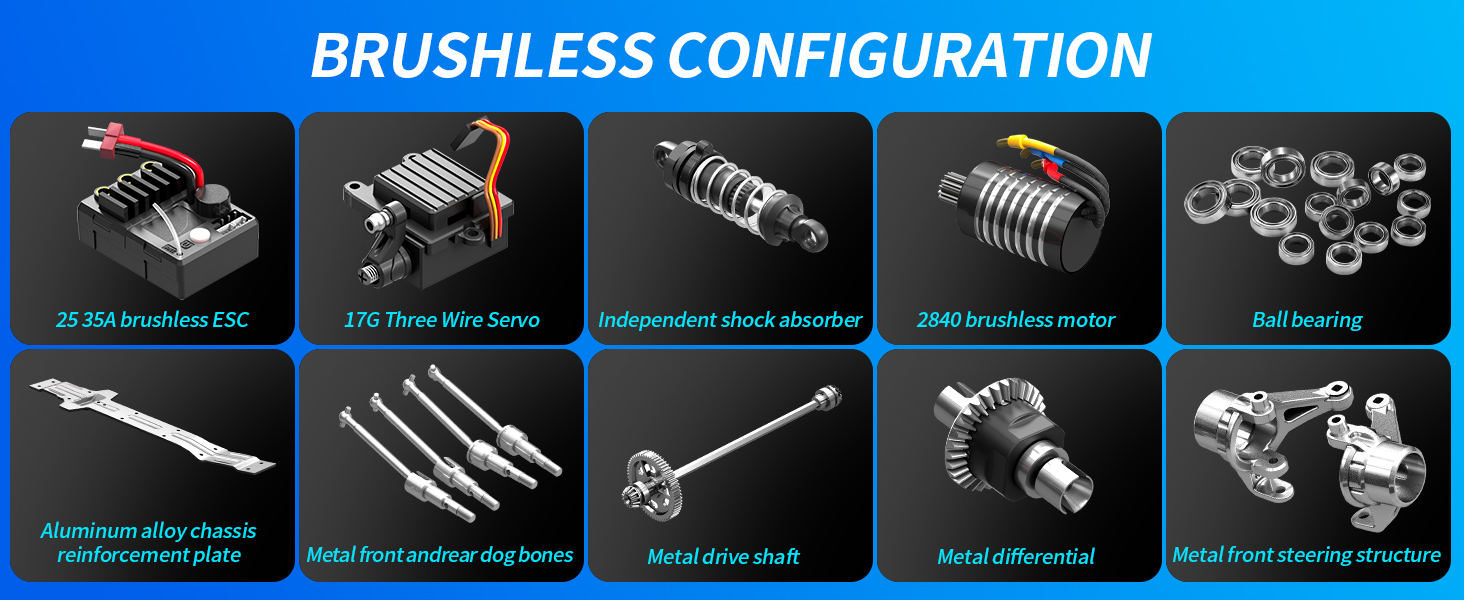 Радіокерований позашляховик YONCHER 18101 4WD, 40 км/год, 2 акумулятори, час роботи 70+ хв, для дорослих та дітей, масштаб 1:18