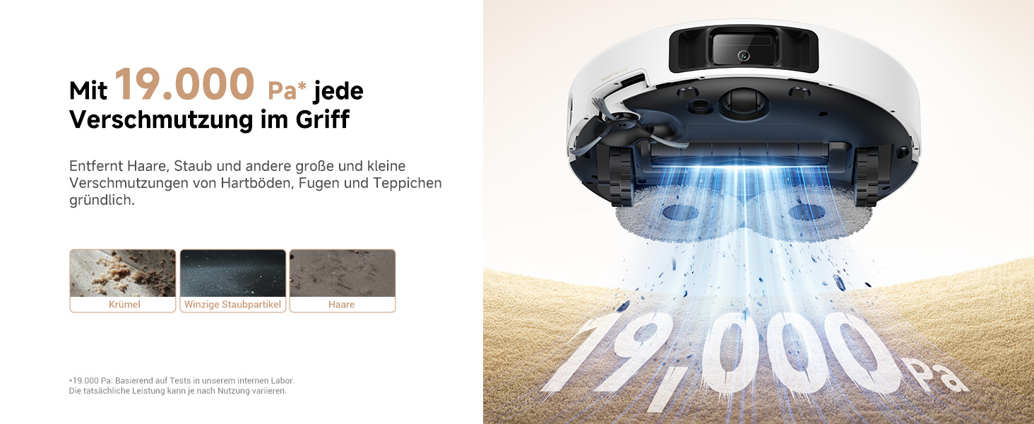 Робот-пилосос Mova P50 Ultra з мокрою прибиранням, 19000 Па, гаряча вода, самоочищення, LDS-навігація, RGB AI, LED-датчики, автоматичне спорожнення та поповнення