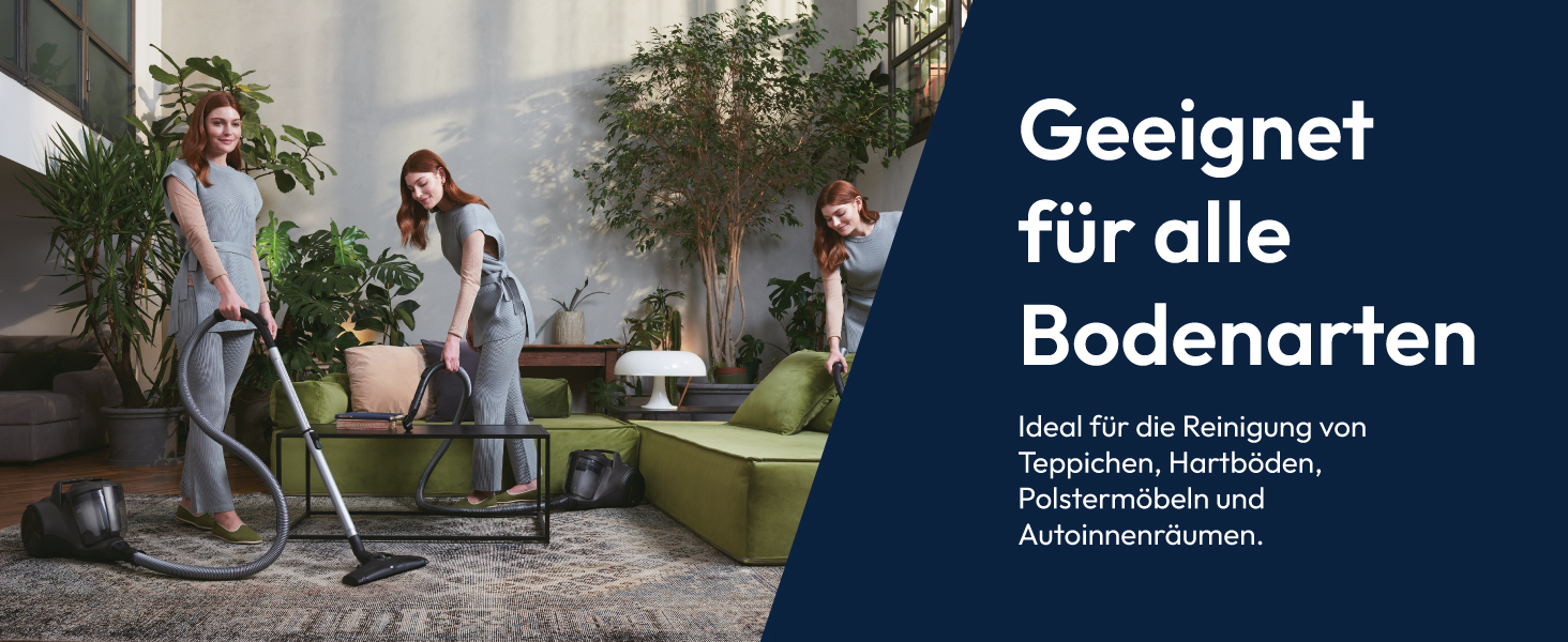 Пылесос Hoover HP1 без мешка, потужний для твердих підлог та килимів, 700 Вт, об'єм контейнера 2 л, фільтр EPA, радіус дії 7,5 м [HPZ107HM]