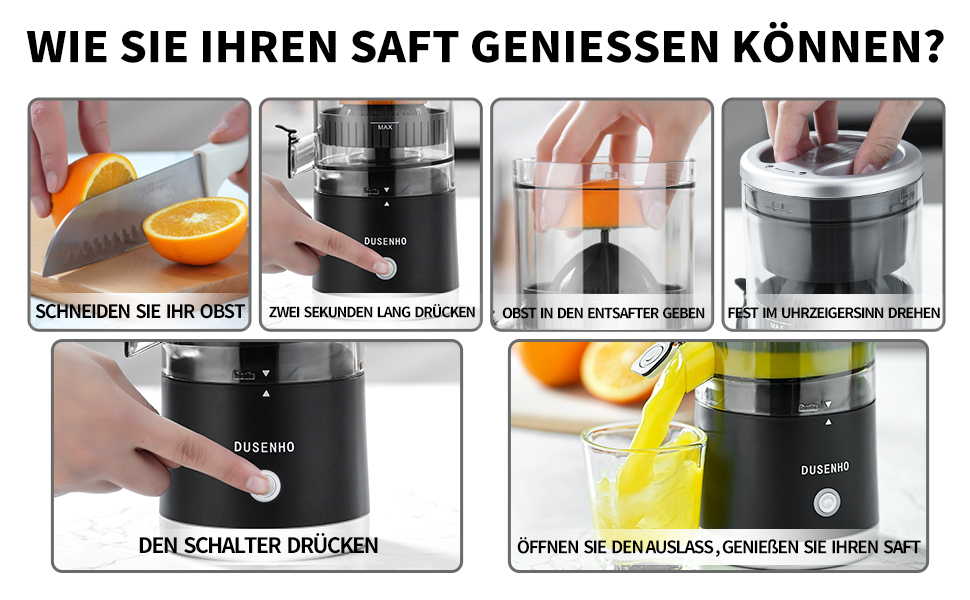 Електрична прес для цитрусових: соковитискач USB для апельсинів, лимонів, грейпфрутів (чорний + срібло)