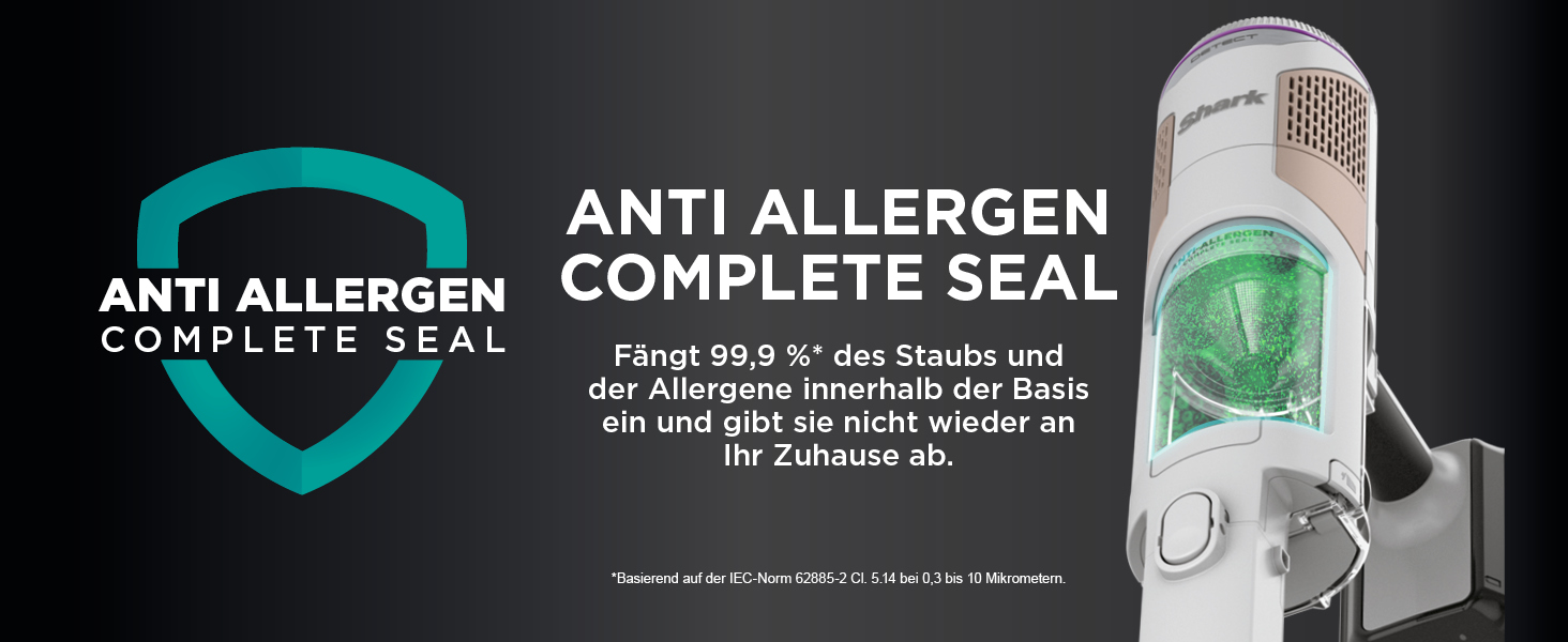 Shark акумуляторний пилосос Clean & Empty з базою самостійного очищення, до 40 хв роботи, бездротовий, для шерсті тварин, килимів та твердих підлог, з LED-підсвічуванням, тихий, білий/блакитний, BU3521EU