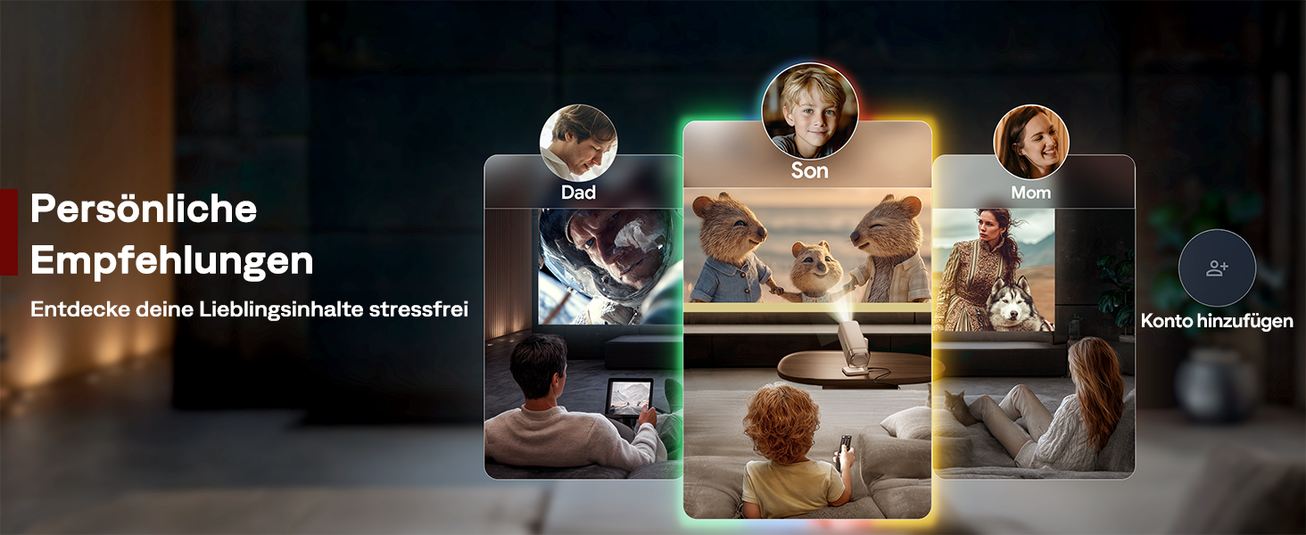 Портативний проєктор Aurzen Boom Air Mini з Google TV та Netflix, 4K, USB-C, Smart, Dolby Audio, WiFi, Bluetooth, автофокус TOF, поворотний штатив, кремово-білий