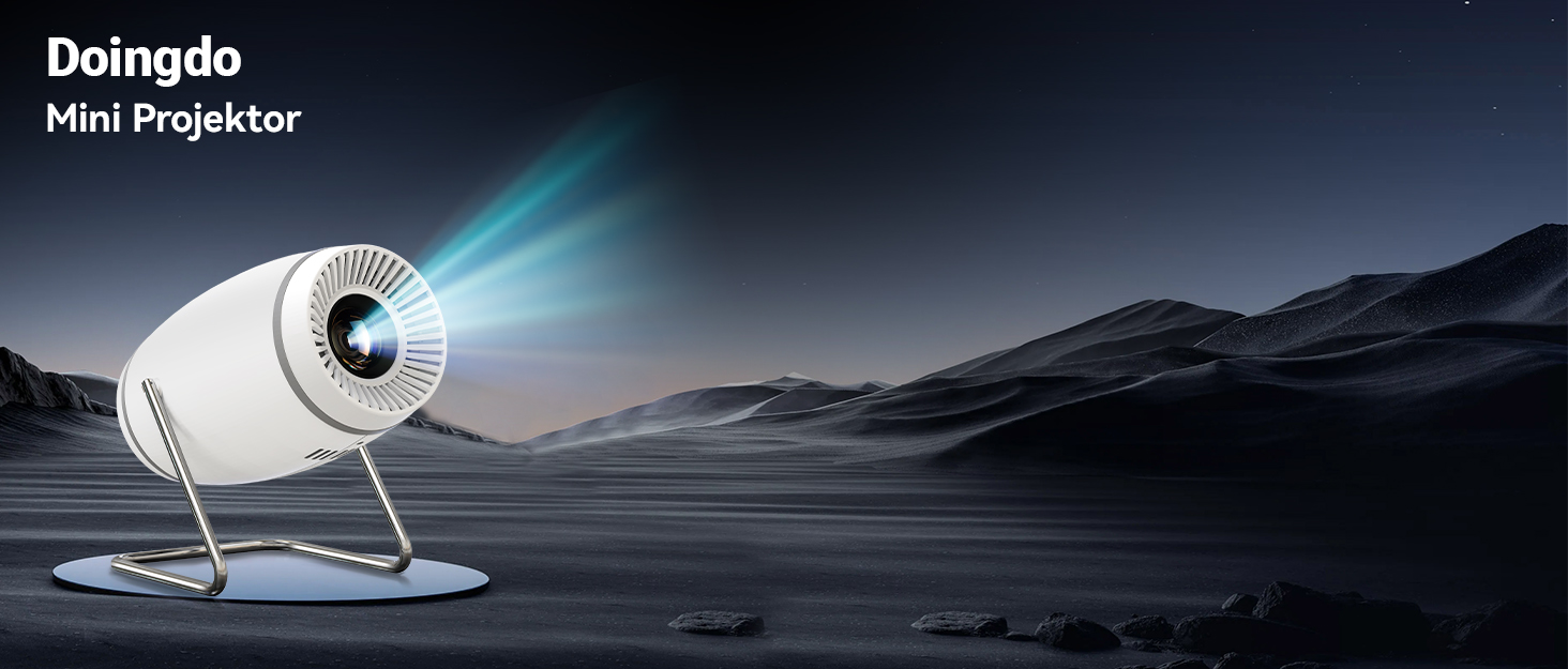 Портативний міні проєктор 4K з Wi-Fi 6 та Bluetooth 5.4: домашній кінотеатр з підтримкою HDMI, USB та PS5