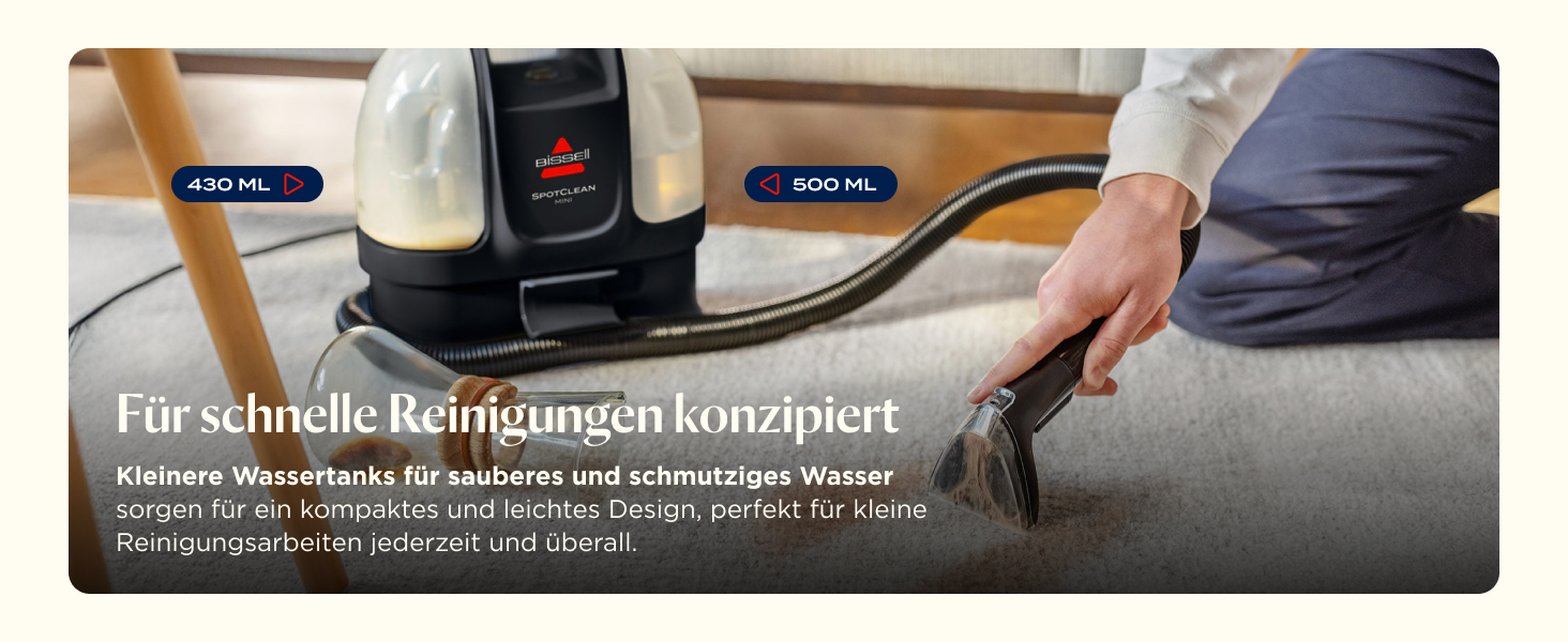 Портативний мийник для килимів Bissell SpotClean Mini 41491 - компактний, для дому та авто