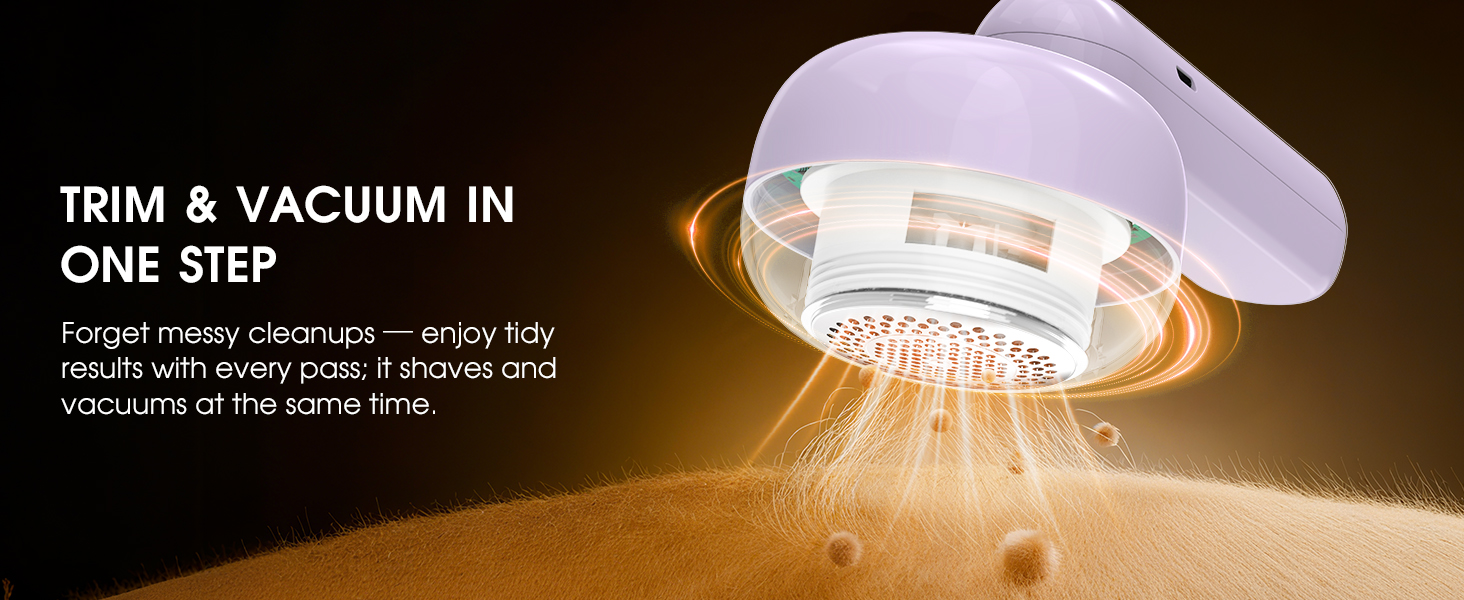 Електричний видальник ворсу COPPA з 6 лезами, 3 швидкості, перезаряджається, портативний, з індикатором заряду, для одягу (білий/фіолетовий)