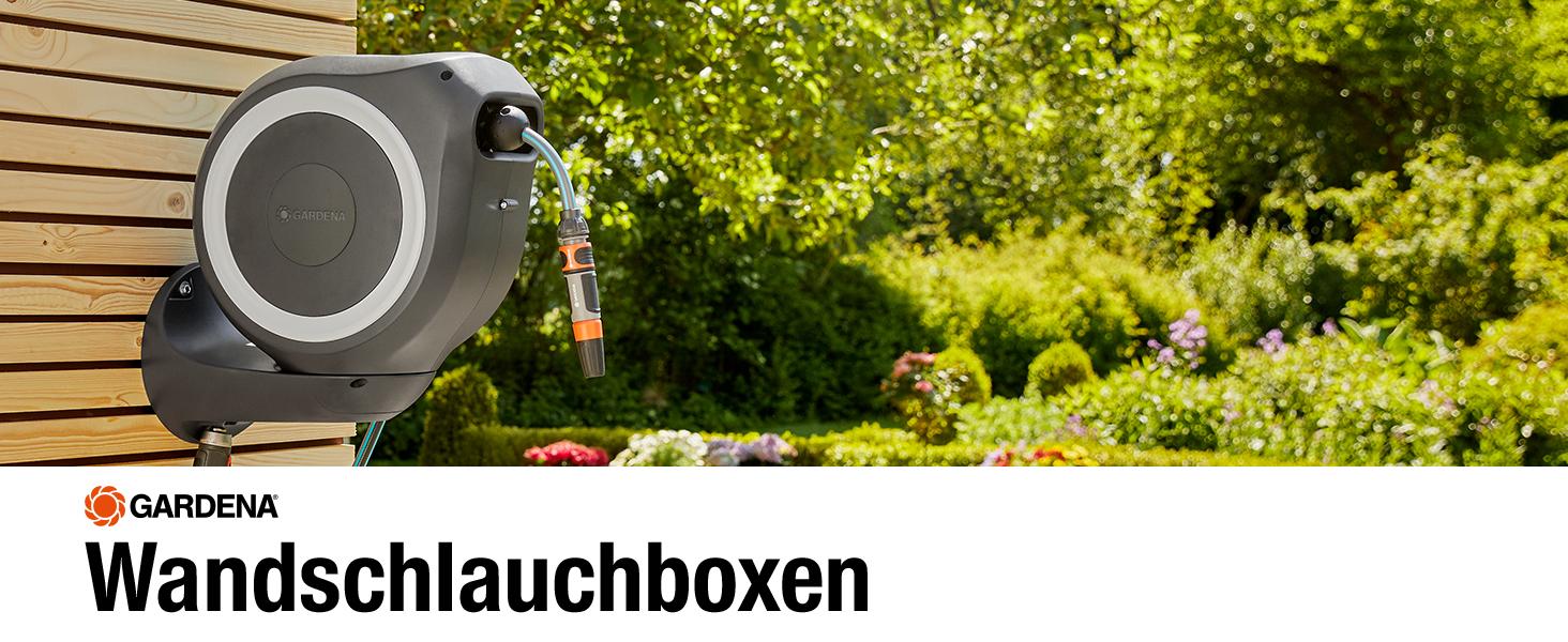 Шланг садовий Gardena RollUp M 20 м: гнучкий, з кріпленням на стіні, з розпилювачем, 20 м
