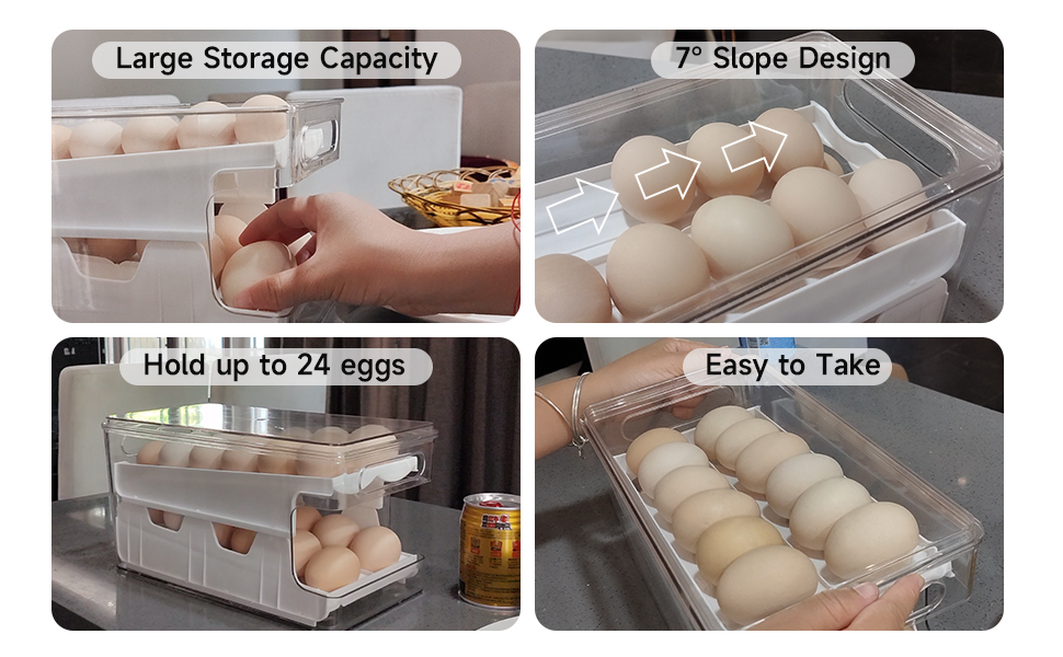 Організатор для яєць Virmate, 24 ячейки, зелений, для холодильника