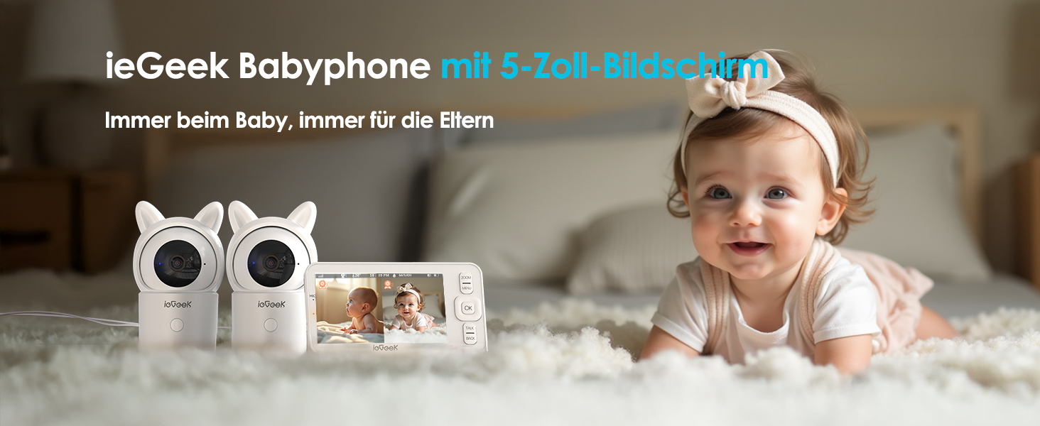 Відеоняня ieGeek з камерою 1080P, WiFi, 5