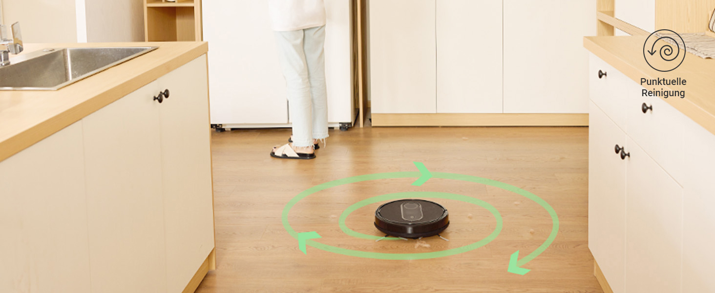 Робот-пилосос з функцією миття 2 в 1, потужність всмоктування 3000Pa, час роботи до 120 хвилин, 4 режими прибирання, робот-пилосос для видалення шерсті тварин з Aquacontrol™