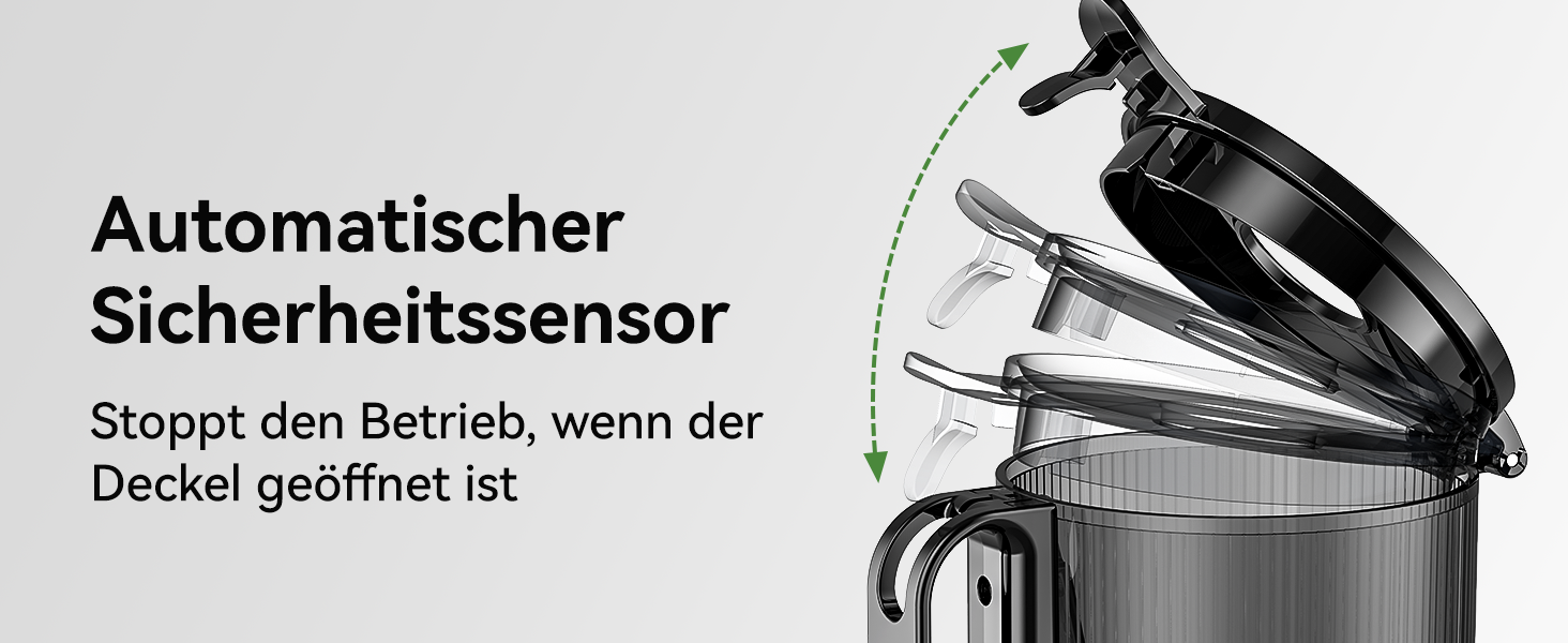 LINKChef Slow Juicer: повільний соковичавник для овочів та фруктів, 1.8 л, з функцією реверсу, BPA Free