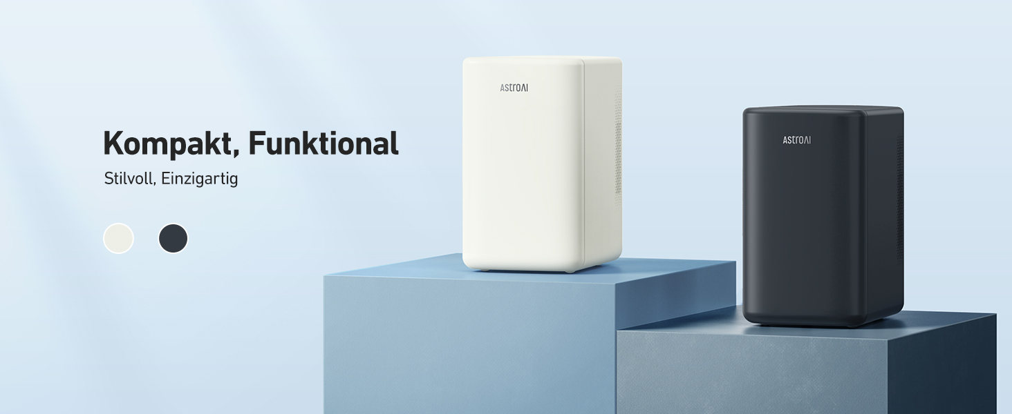 AstroAI Міні холодильник 2 в 1, 6 літрів: охолодження та підігрів, 12V/220V, для авто, офісу, гуртожитку, чорний