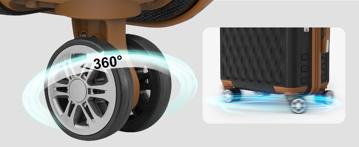 Набір валіз Melalenia 3 шт. з жорсткою обшивкою, чорний (M 53см + L 63см + XL 73см), з TSA замком та 4 колесами