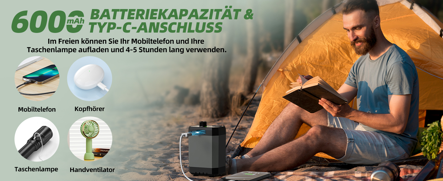Портативна душова кабіна INSSISAIN для кемпінгу з акумулятором 6000mAh, регульований душ, 2м шланг, 2 кріплення, для подорожей, саду, миття авто, індикатор температури
