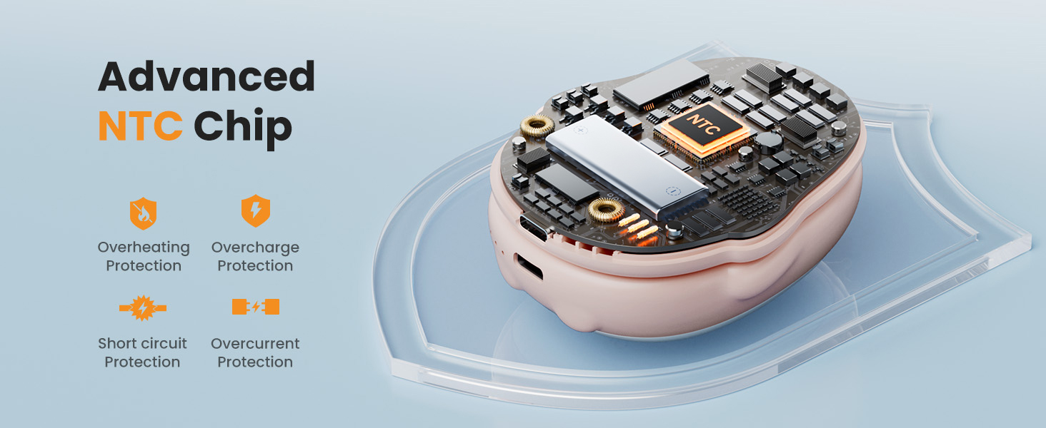 Електричні грілки для рук Gaiatop, 2 шт. з 3 режимами нагріву, магнітні, портативні, багаторазові. Ідеальні для кемпінгу, піших прогулянок, полювання, подарунок для жінок та чоловіків (світло-рожевий)