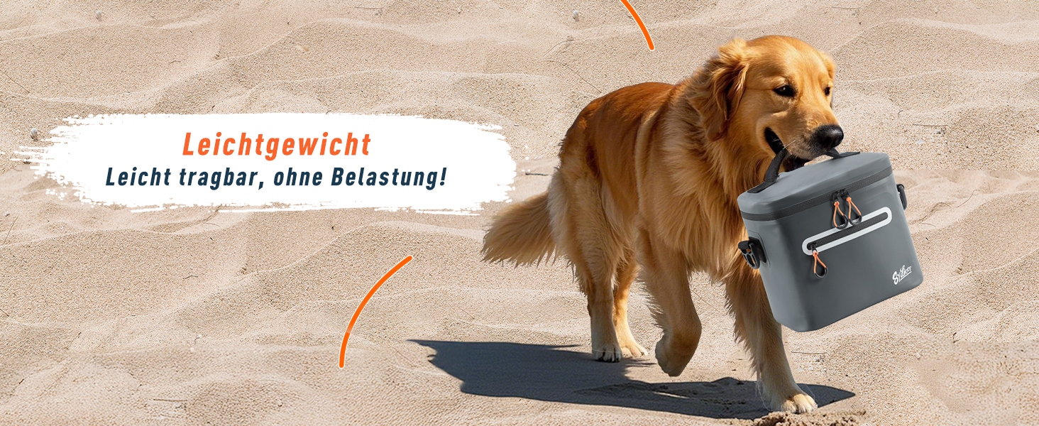 Термосумка-холодильник 14л ізольована водонепроникна темно-сіра для кемпінгу, пікніка, пляжу та грилю