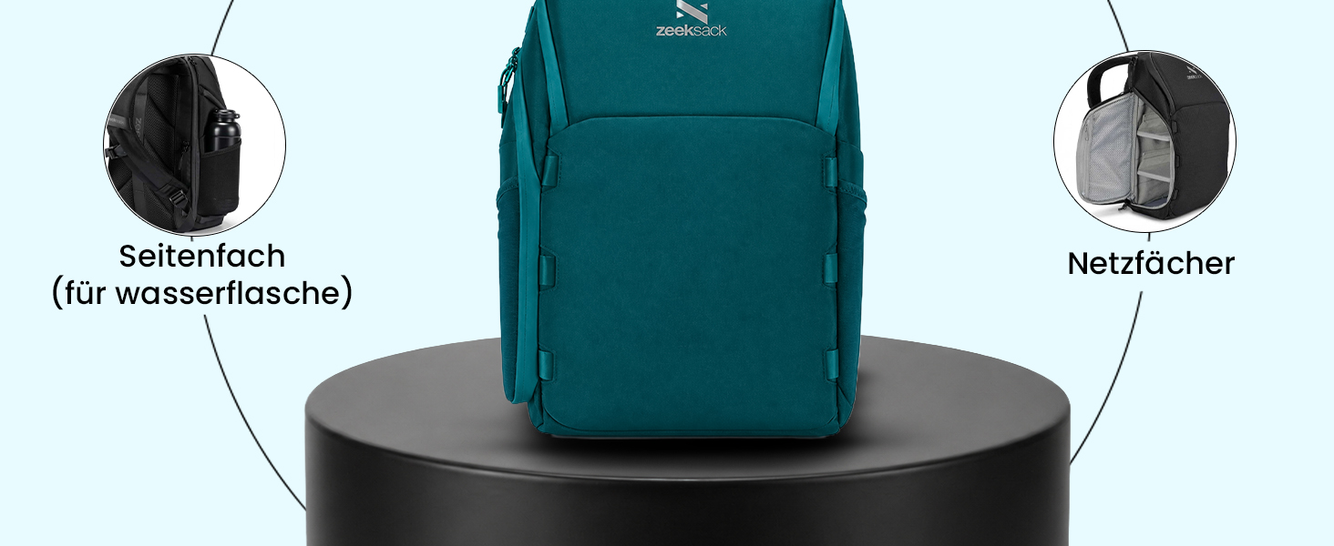 Рюкзак для ручної поклажі Zeeksack The Underseat 15L, Petrol Blue — компактна сумка в літак