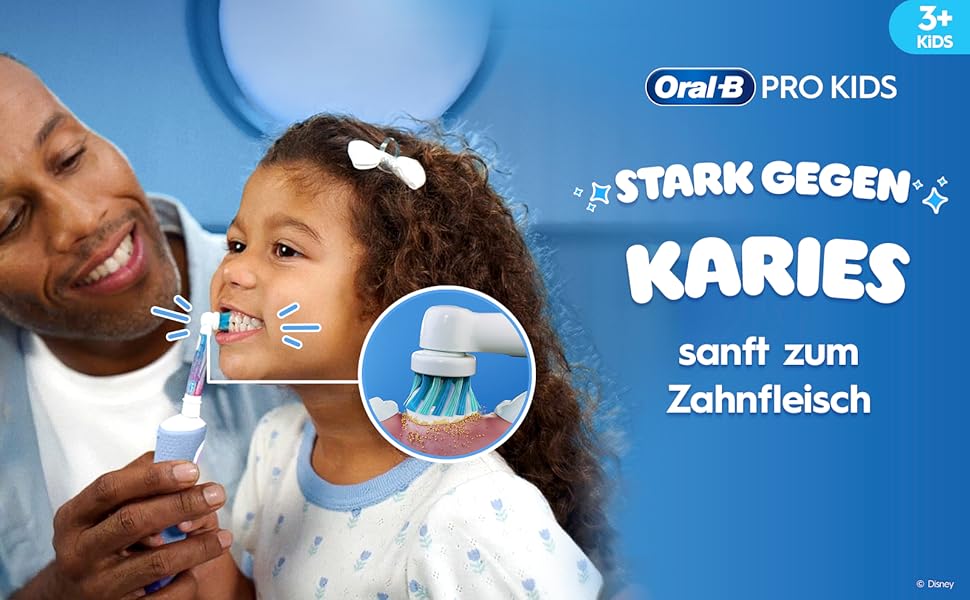 Дитяча електрична зубна щітка Oral-B Pro Kids 3+ Король Лев, біло-червона (набір 8 шт.)