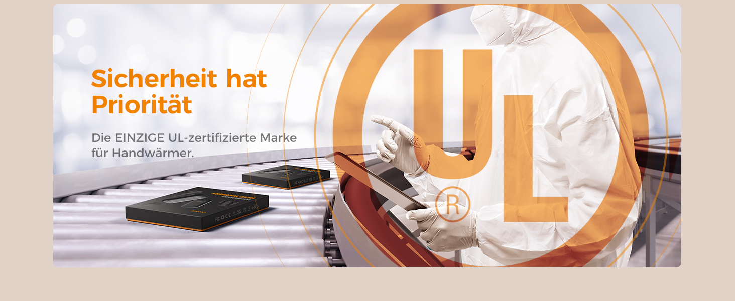 Електричні грілки для рук OCOOPA UT4 Young Obsidianschwarz, 5000mAh, 2 шт. - Компактні, Водонепроникні, Швидкий нагрів, USB, для зими