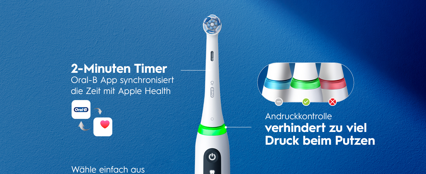 Електрична зубна щітка Oral-B iO Series 5, набір з 2 шт (чорна та біла), з додатковою насадкою та білим футляром