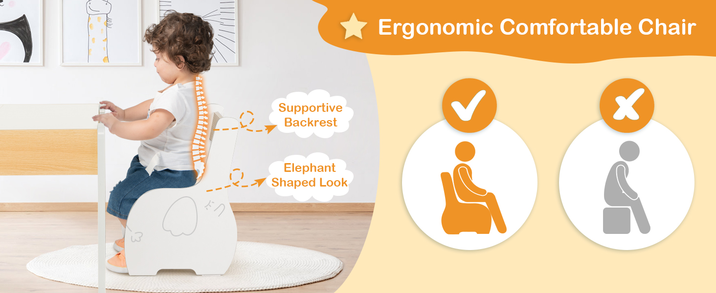 Дитячий стіл і стільці LIFEZEAL: комплект з місцем для зберігання, сірий