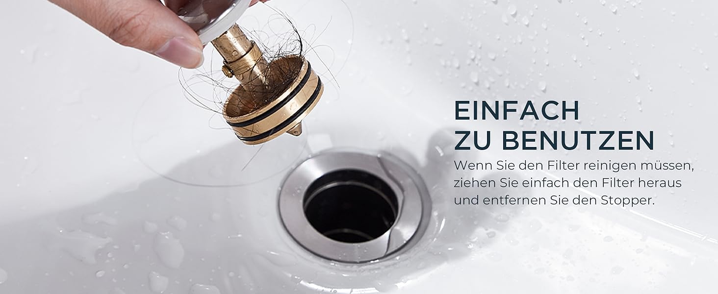 Змішувач для ванної кімнати Forious, водоспад, одноручний, хром, висота виливу 80 мм, економія води та енергії