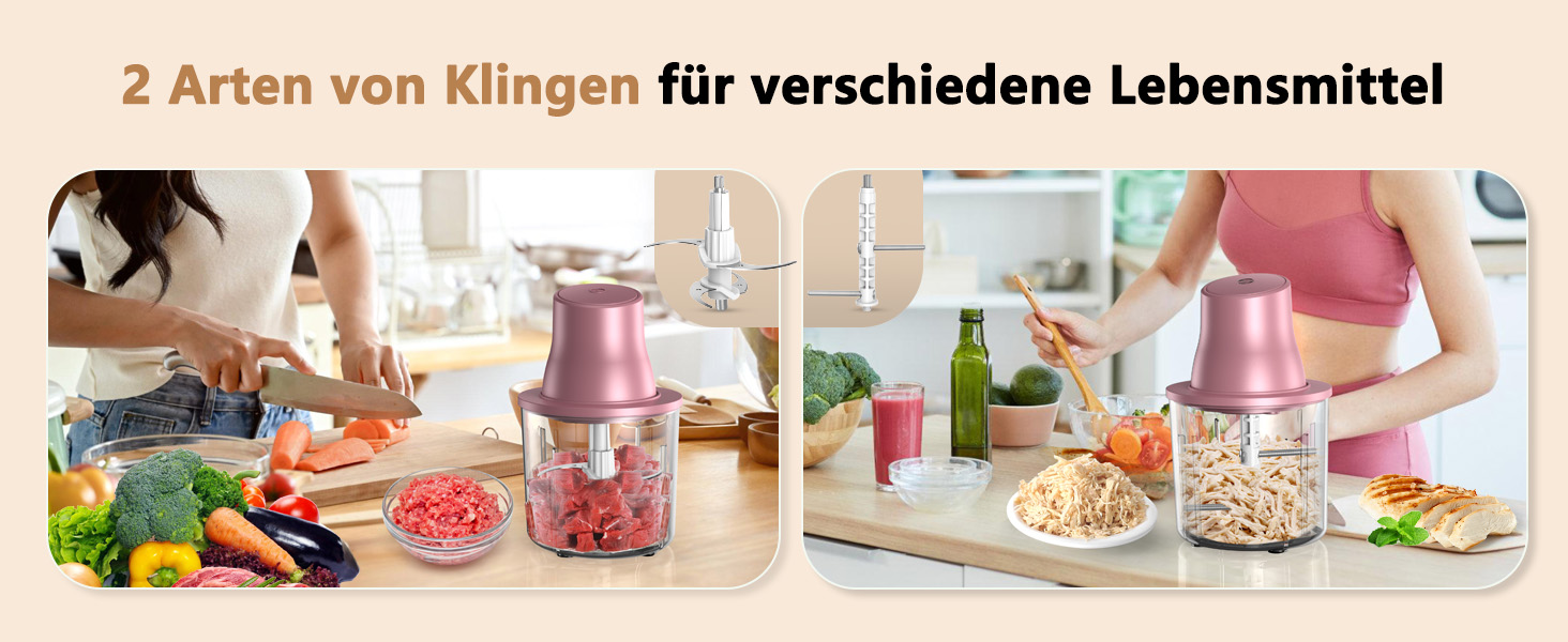 Електричний подрібнювач для кухні 1.5L, подрібнювач курки, овочів, фруктів, м'яса, для дитячого харчування, 250W