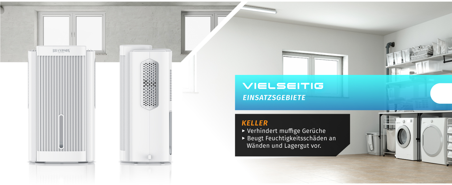 Електричний осушувач повітря Brandson – 2000 мл для кухні, спальні, офісу, гаража