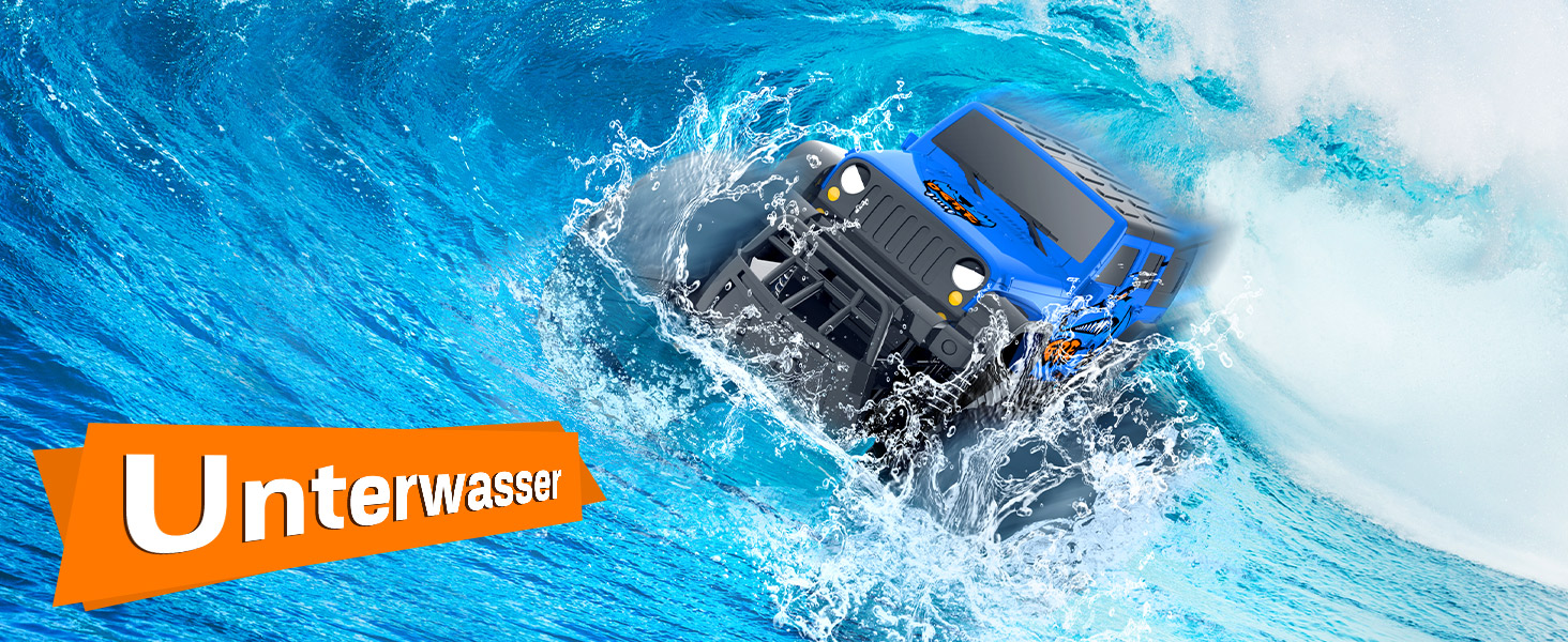 Радіокерований позашляховик Monstertruck 2.4GHz 4WD (до 15+ км/год) з двома акумуляторами, водонепроникний, для дітей від 6 років