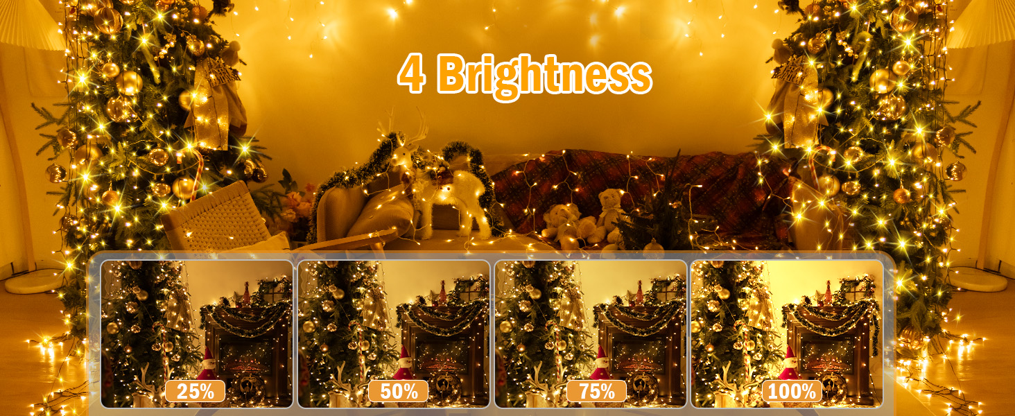 Світлодіодна гірлянда-кільце Auriostar для ялинки 2.5м, 300 LED, 12 гілок, теплий білий колір, 8 режимів та таймер, для ялинки 150-250 см, внутрішнє та зовнішнє освітлення