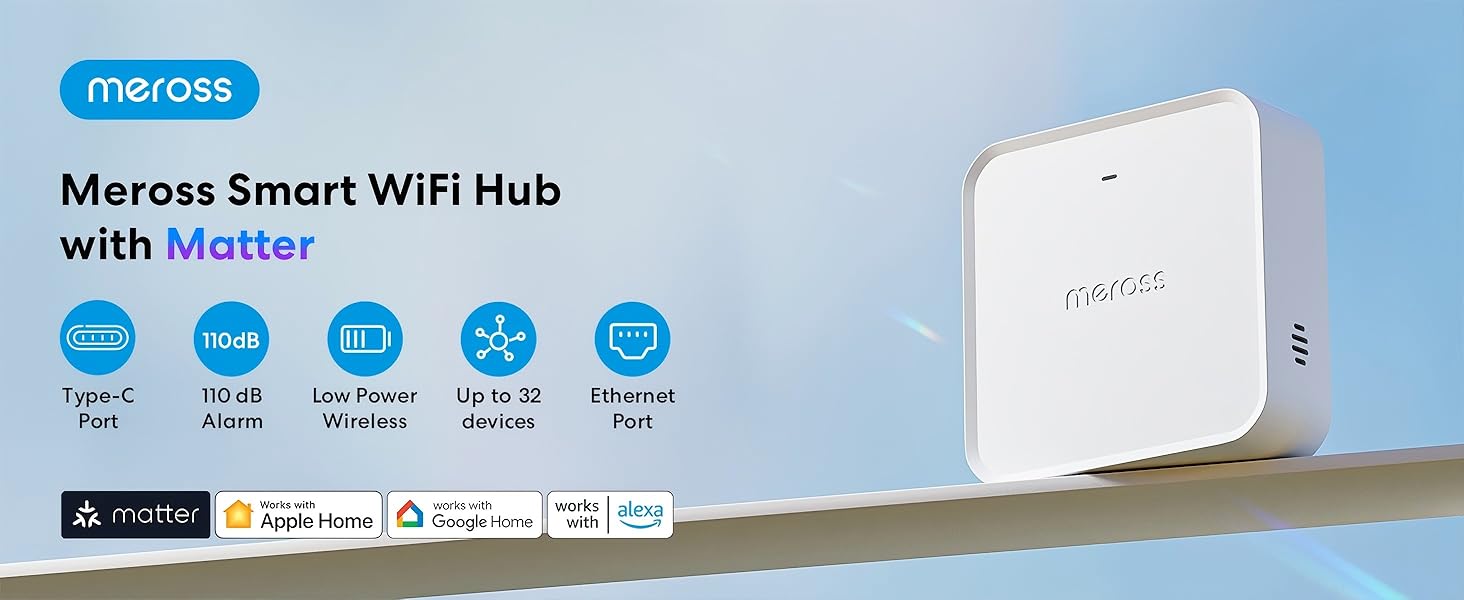 Meross Matter Термостат для радіатора Wi-Fi з підтримкою HomeKit, Alexa та Google Assistant (Додатковий блок)