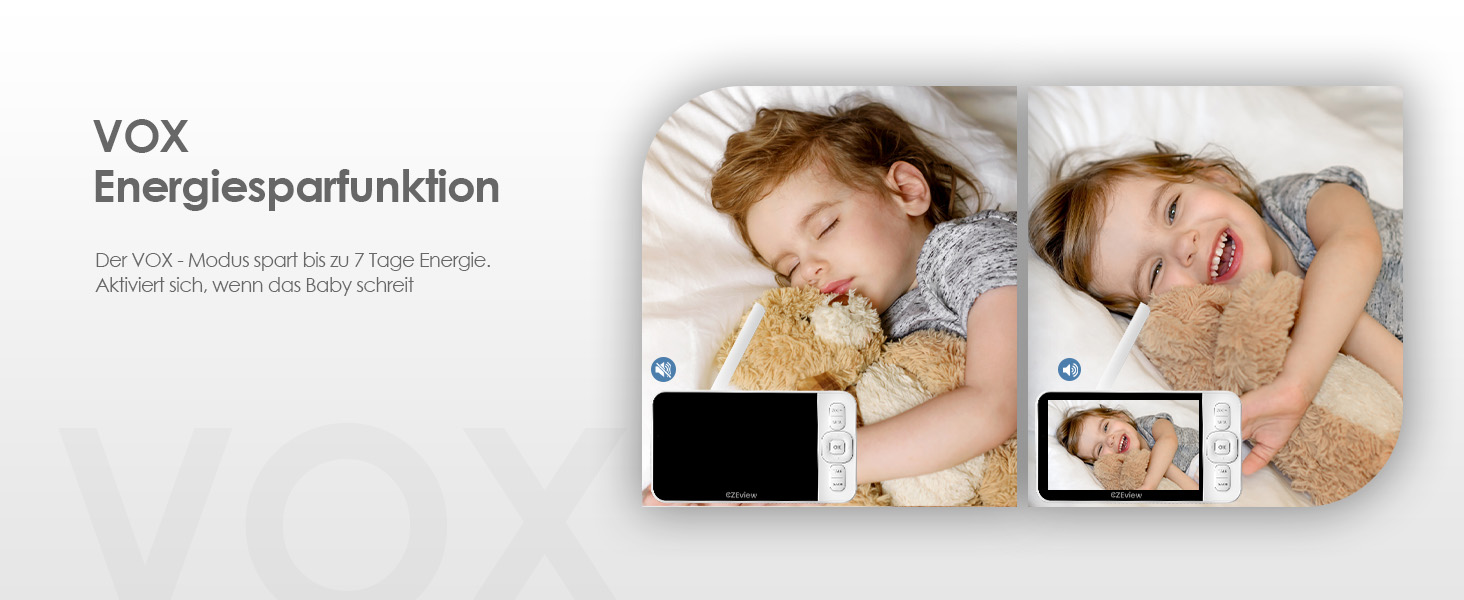 Відеоняня з камерою 2K HD Wi-Fi Babyphone з додатком, 360° огляд, 4x Zoom, нічний режим, датчик руху/плачу/звуку, термометр, чорний - 1 камера