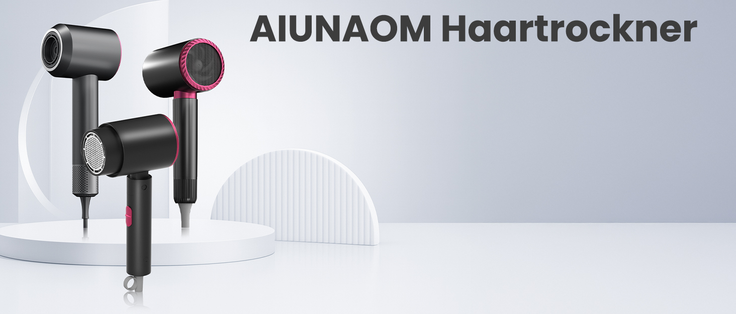 Професійний фен для волосся з високошвидкісним двигуном 160 000 об/хв, іонізацією (500 млн іонів), магнітною насадкою, 3 режими швидкості та 4 рівні температури, для дому, салонів та тварин