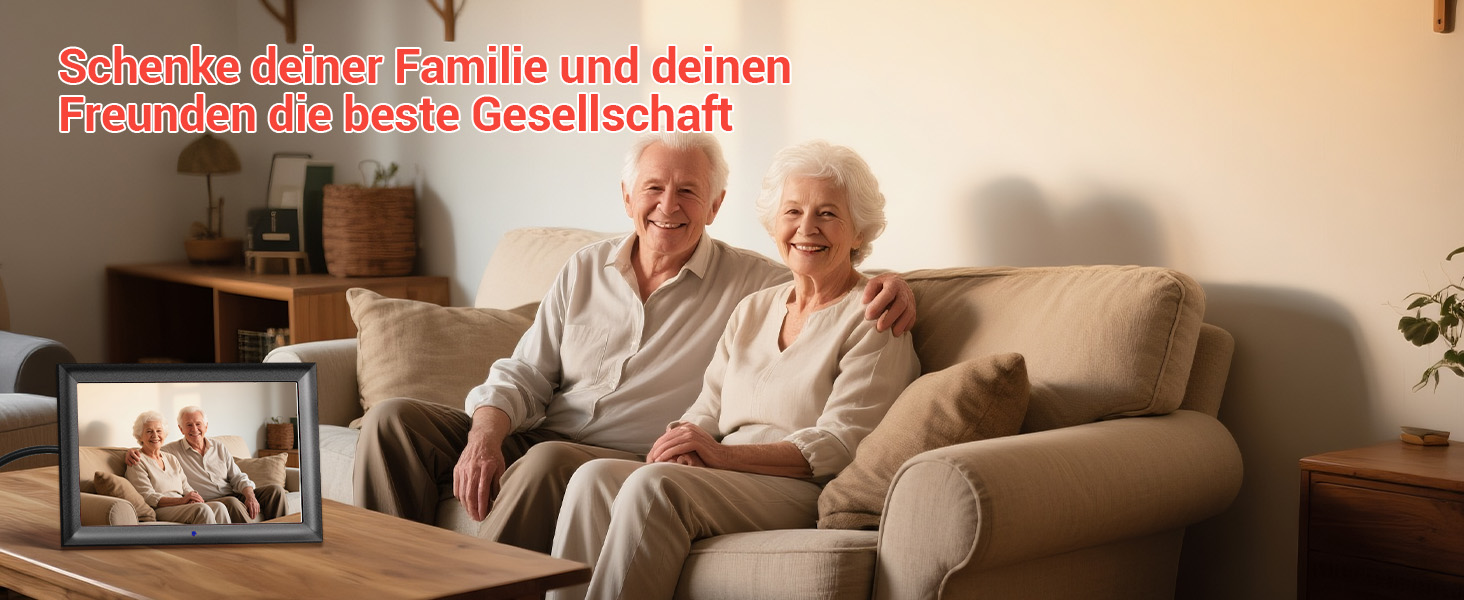 Цифровий фоторамка OBVHNUA 10.1 дюйма з IPS екраном (1280x800) та пультом, USB/SD (128GB), автоповорот, відтворення фото/музики/відео