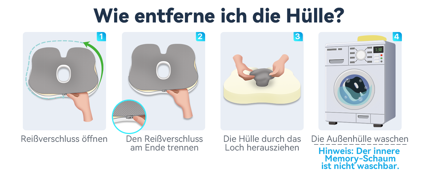 Набір подушок для сидіння з memory foam: для офісного крісла, авто, дому та подорожей. Комфорт спини та сідниць. Чорний колір