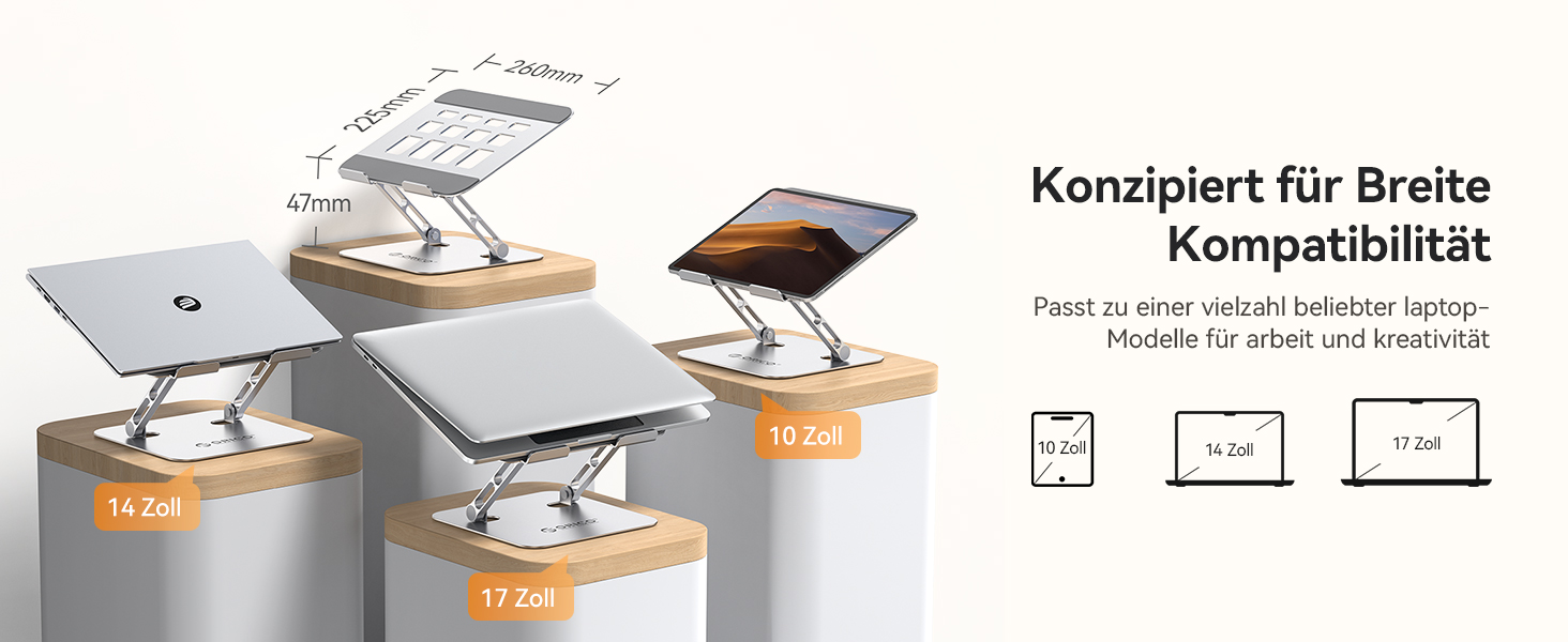 Підставка для ноутбука Orico ST11, регульована висота, складна, алюміній, вентильована, ергономічна, сумісна з MacBook Air/Pro та ноутбуками 10–17