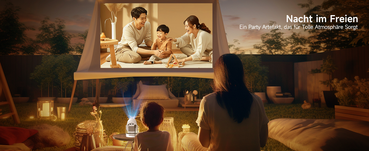 Міні проєктор Beamer 4K Android 11 Smart з автофокусом, WiFi 6, BT 5.0, Full HD 1080P, 260 ANSI, корекція трапецеїдальних спотворень, 5W динамік