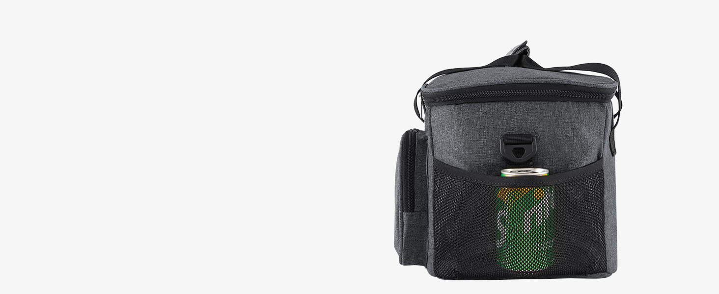 Термосумка-холодильник Lifewit 15л, сіра: сумка-холодильник для пікніка, пляжу, роботи, подорожей. Ізольована, складана, водонепроникна сумка для обіду, напоїв