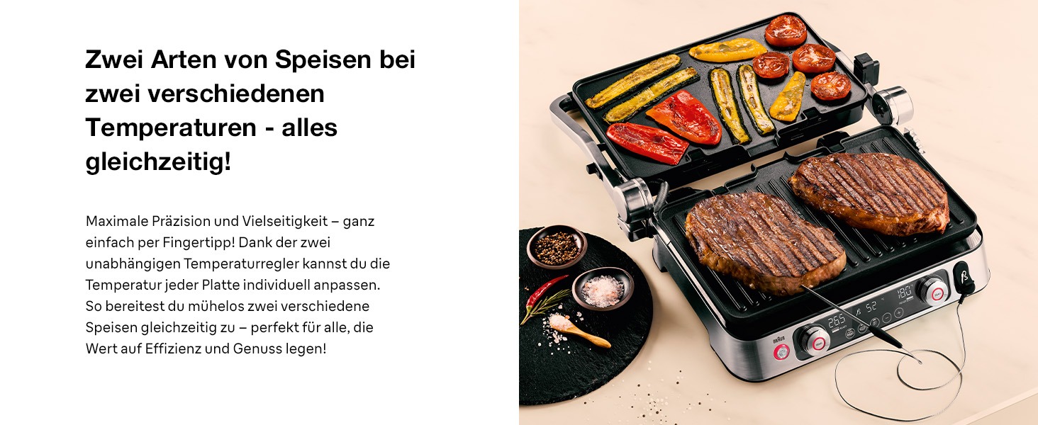 Контактний гриль Braun MultiGrill 9 Pro CG 9167 з 6 наборами панелей (гриль, плоскі, вафельні), термодатчиком та функцією Boost