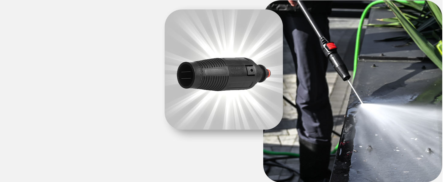 Високотискний мийник LEHMANN Hudson з алюмінієвим насосом, 1800 Вт, макс. 220 бар, продуктивність 450 л/год, комплектація: щітка для тераси, піногенератор, щітка для дисків, ідеальний для миття автомобілів