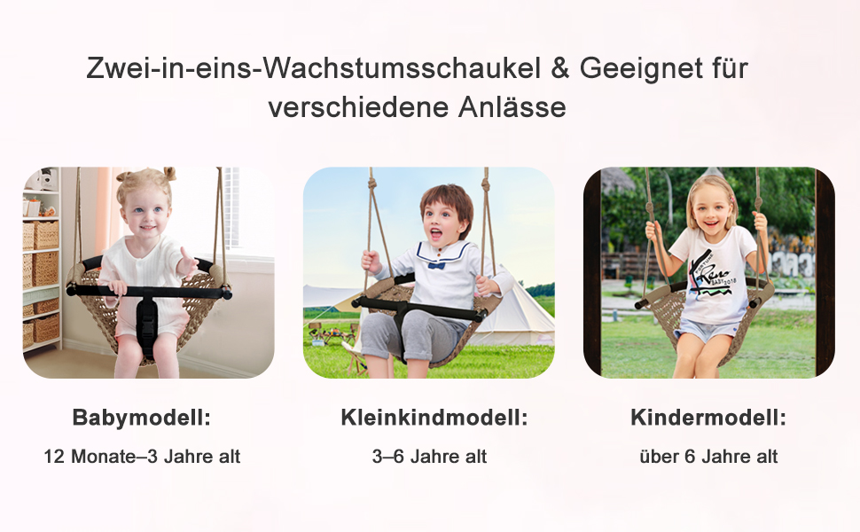 Дитяча гойдалка Nets Tribe 2-в-1: гойдалка-сидіння з регульованими мотузками для дому та саду. Міцний набір для ігор (зелений, світло-коричневий)