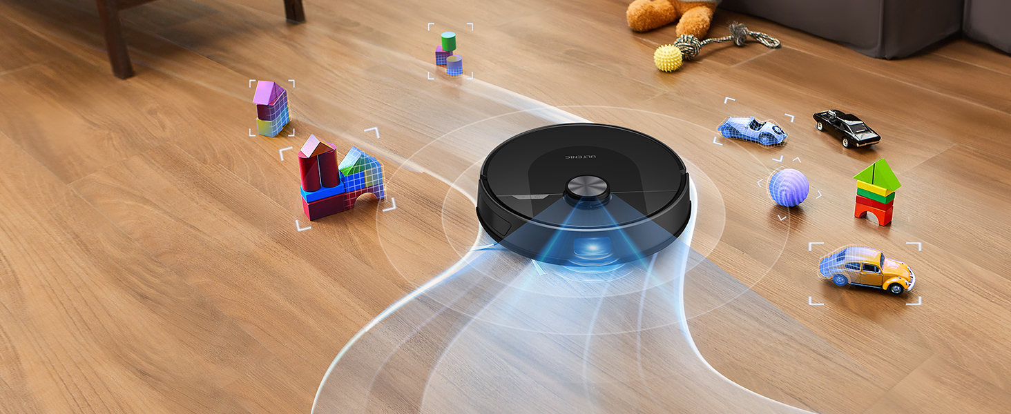 Робот-пилосос Ultenic D10 з функцією миття 3 в 1, потужність 5000Pa, LiDAR-навігація, керування через додаток, ідеальний для шерсті тварин, килимів та твердих підлог