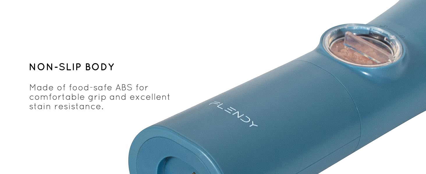 Електричні набори для солі та перцю Flendy, 2 шт. з USB-C зарядкою, для сухих спецій (блакитний)
