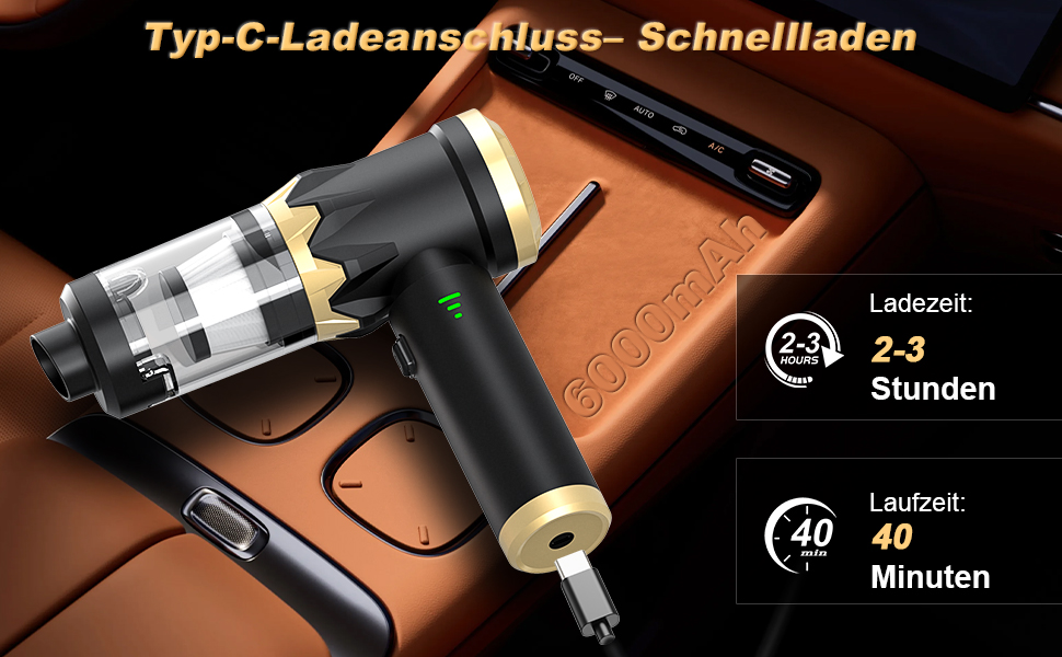 Акумуляторний ручний автомобільний пилосос 4 в 1, потужність 25000Па, безщітковий двигун 105000 об/хв, бездротовий пилосос для авто, офісу, диванів та шерсті тварин