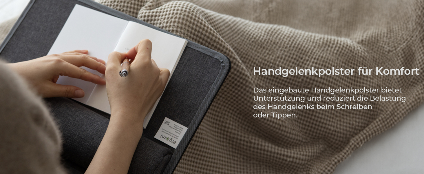 Підставка для ноутбука на коліна, подушка-стільниця для дому, офісу, ліжка/дивану/софи, для ноутбуків до 17 дюймів, планшетів, 30.5 x 57 x 4.5 см, (Mittel – PU)