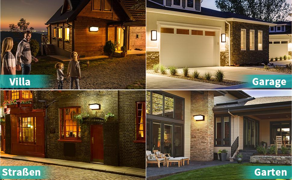 Стіна LED-світильник BENMA 18W, водонепроникний IP65, тепле біле світло 3000K, прямокутний алюминієвий світильник для вулиці, саду, ванної кімнати та гаража, 260x125x125мм