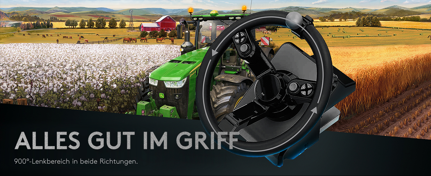 Джойстик Logitech G Saitek Farm Sim Controller для Farming Simulator: кермо, педалі, 38+ кнопок, USB, PC/Mac - Чорний